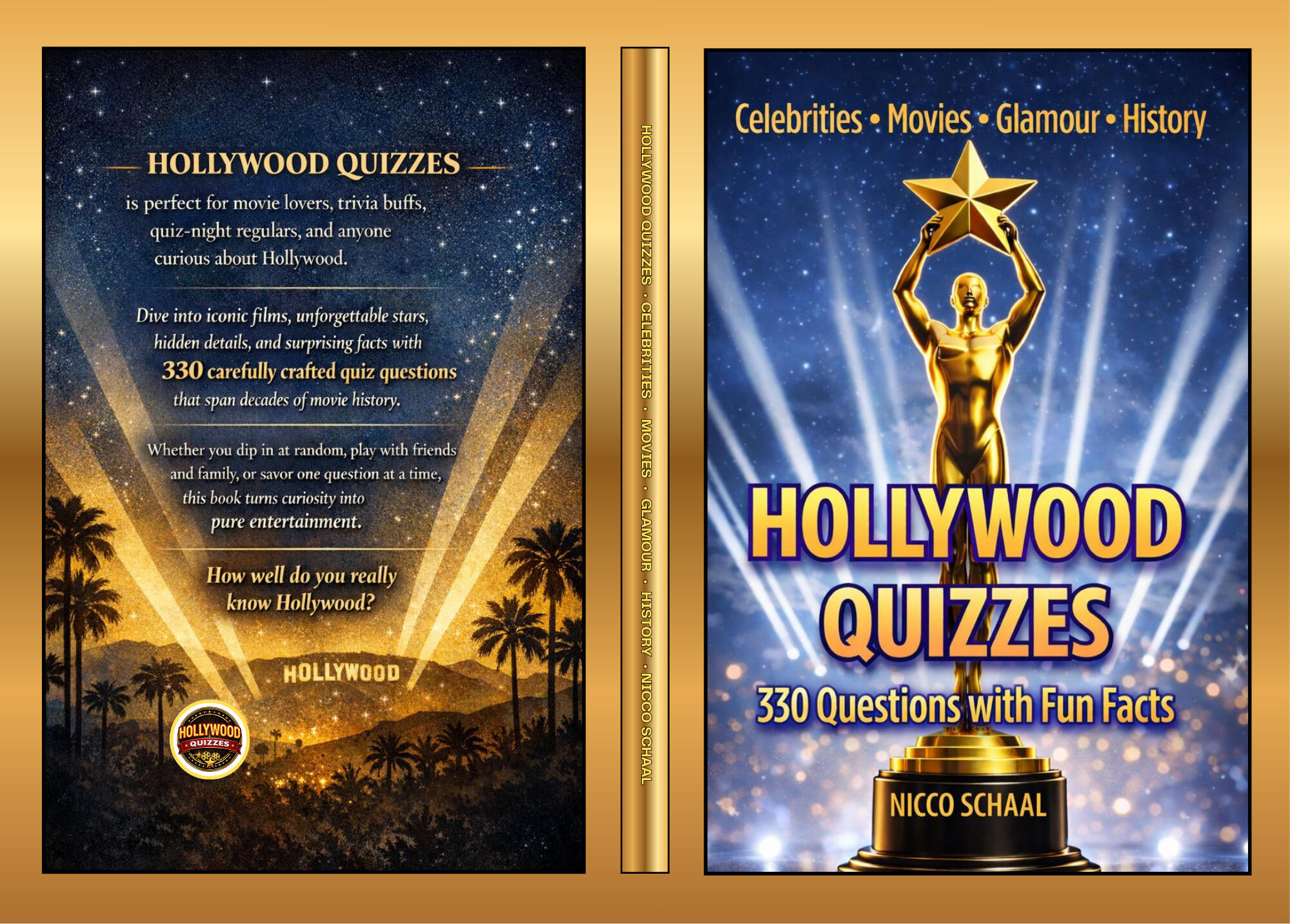 Hollywood Quizzes Book cover for Hollywood Quizzes by Nicco Schaal.
